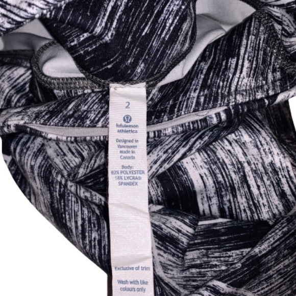 Lululemon Wunder Under Black White Crop Leggings - Picture 6 of 16
